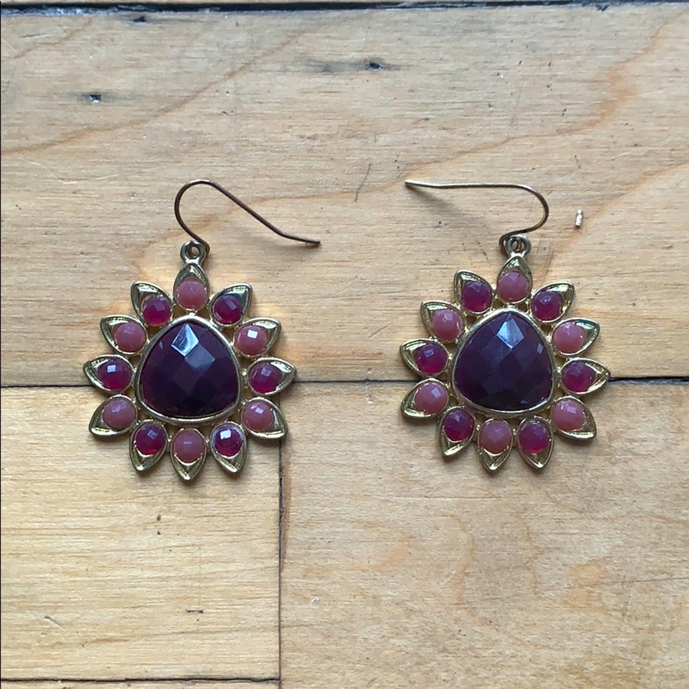 Purple Gem Earrings